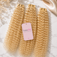 a group of blonde curly hair