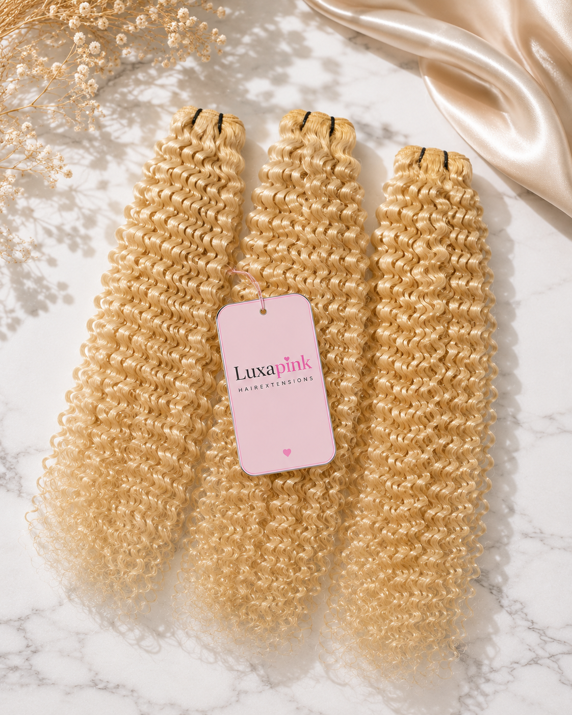 a group of blonde curly hair