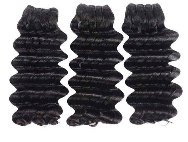 a group of black hair extensions