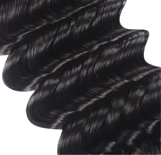 a close up of a black hair
